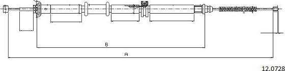 Cabor 12.0728 - Трос, гальмівна система avtolavka.club