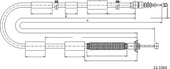 Cabor 12.1503 - Трос, гальмівна система avtolavka.club