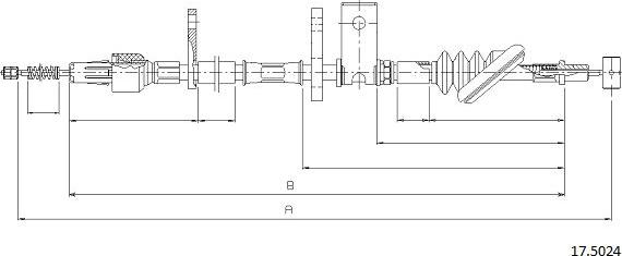 Cabor 17.5024 - Трос, гальмівна система avtolavka.club