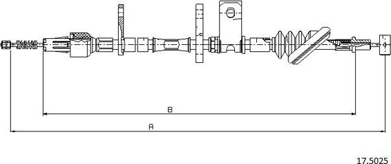 Cabor 17.5025 - Трос, гальмівна система avtolavka.club