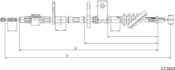 Cabor 17.5023 - Трос, гальмівна система avtolavka.club