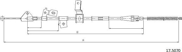 Cabor 17.5070 - Трос, гальмівна система avtolavka.club