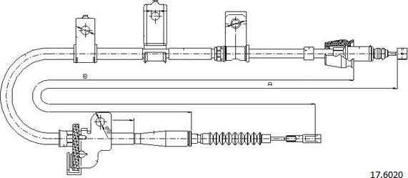 Cabor 17.6020 - Трос, гальмівна система avtolavka.club