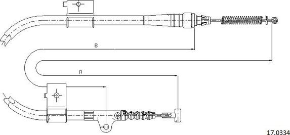 Cabor 17.0334 - Трос, гальмівна система avtolavka.club