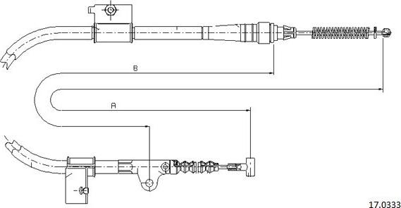 Cabor 17.0333 - Трос, гальмівна система avtolavka.club