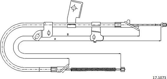 Cabor 17.1073 - Трос, гальмівна система avtolavka.club