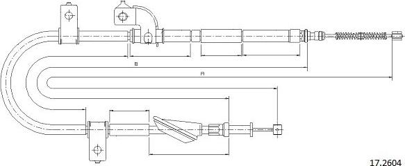 Cabor 17.2604 - Трос, гальмівна система avtolavka.club