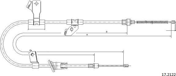 Cabor 17.2122 - Трос, гальмівна система avtolavka.club