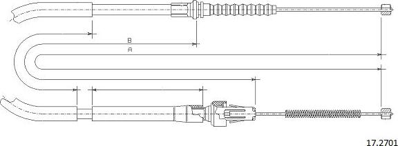 Cabor 17.2701 - Трос, гальмівна система avtolavka.club