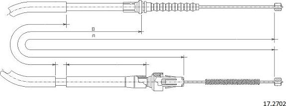 Cabor 17.2702 - Трос, гальмівна система avtolavka.club