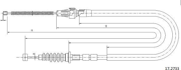 Cabor 17.2733 - Трос, гальмівна система avtolavka.club