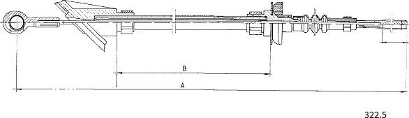 Cabor 322.5 - Трос, управління зчепленням avtolavka.club