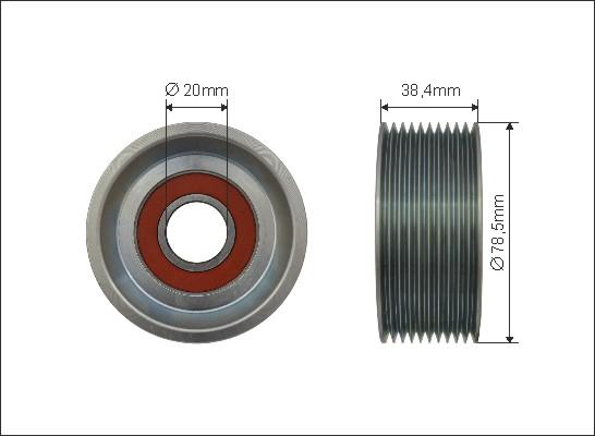 Caffaro 500596 - Паразитний / провідний ролик, поліклиновий ремінь avtolavka.club