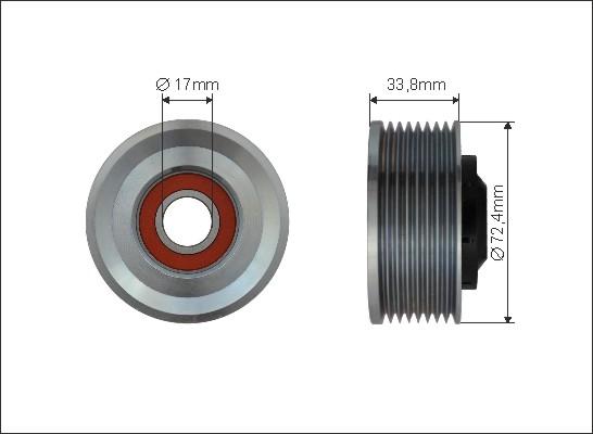 Caffaro 500590 - Паразитний / провідний ролик, поліклиновий ремінь avtolavka.club