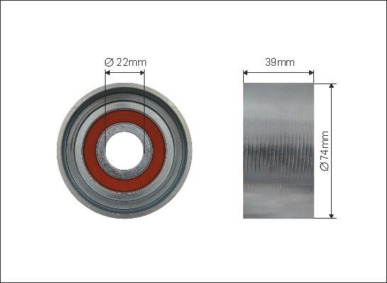 Caffaro 500588 - Паразитний / провідний ролик, поліклиновий ремінь avtolavka.club