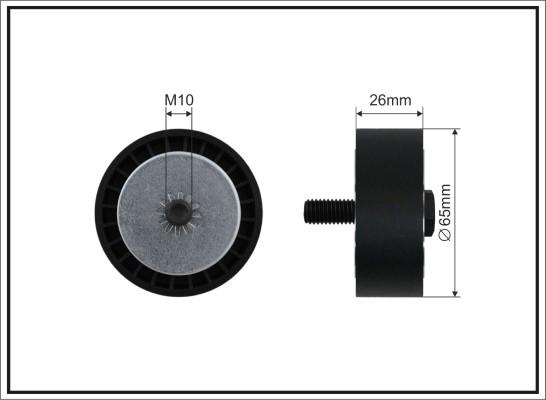 Caffaro 500657 - Паразитний / провідний ролик, поліклиновий ремінь avtolavka.club