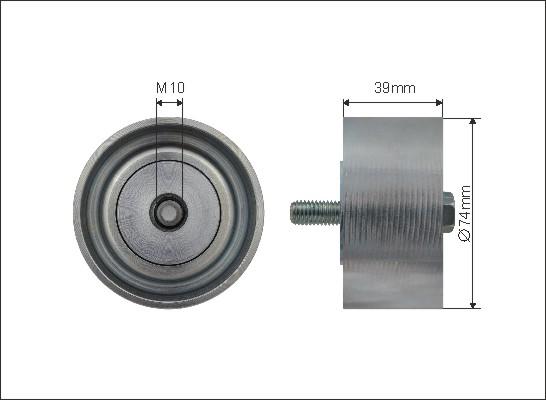 Caffaro 500604 - Паразитний / провідний ролик, поліклиновий ремінь avtolavka.club