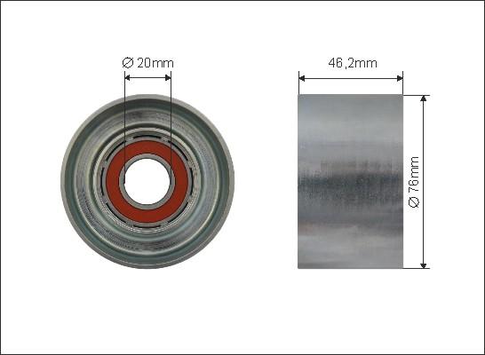 Caffaro 500610 - Паразитний / провідний ролик, поліклиновий ремінь avtolavka.club