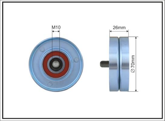 Caffaro 500633 - Паразитний / провідний ролик, поліклиновий ремінь avtolavka.club