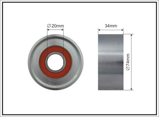 Caffaro 500679 - Паразитний / провідний ролик, поліклиновий ремінь avtolavka.club