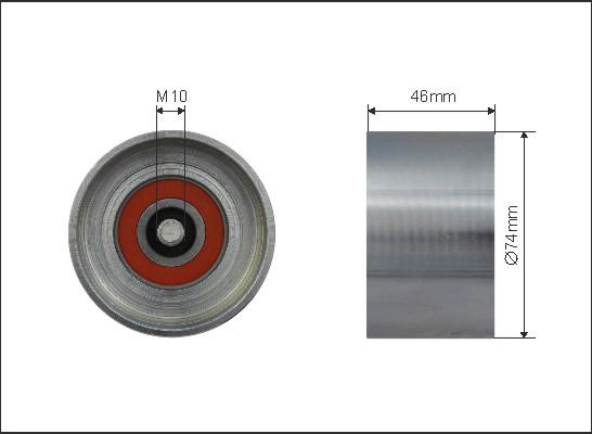 Caffaro 500576 - Паразитний / провідний ролик, поліклиновий ремінь avtolavka.club