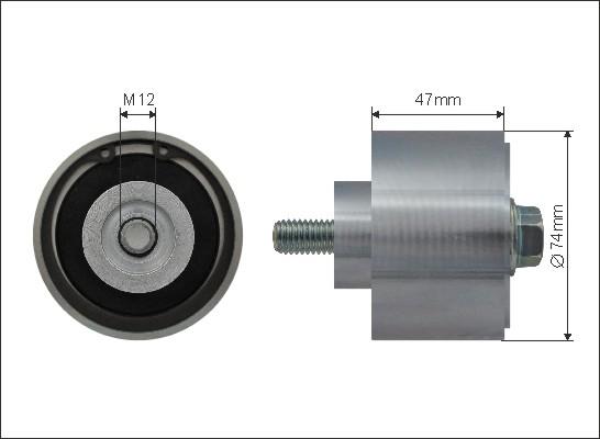 Caffaro 500274 - Паразитний / провідний ролик, поліклиновий ремінь avtolavka.club