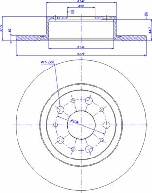 CAR 1.2209.5.4 - Гальмівний диск avtolavka.club