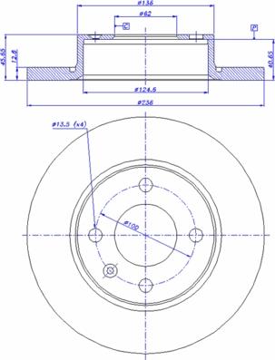 BENDIX 562073 - Гальмівний диск avtolavka.club