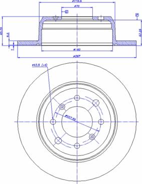 Quinton Hazell BDC1005 - Гальмівний диск avtolavka.club