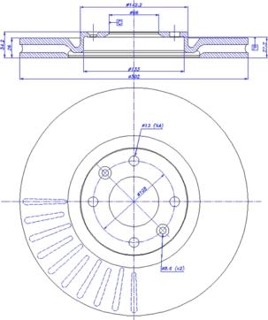 ABEX BD1464V - Гальмівний диск avtolavka.club