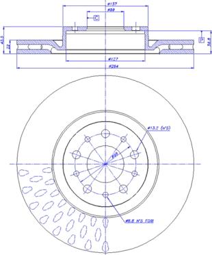 CAR FT 55 1V - Гальмівний диск avtolavka.club