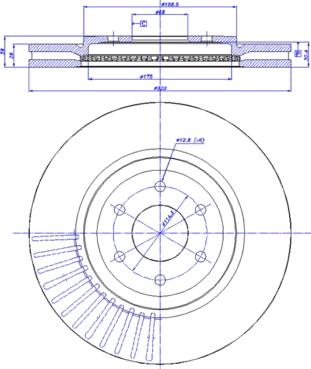 Textar 98200-1644 - Гальмівний диск avtolavka.club