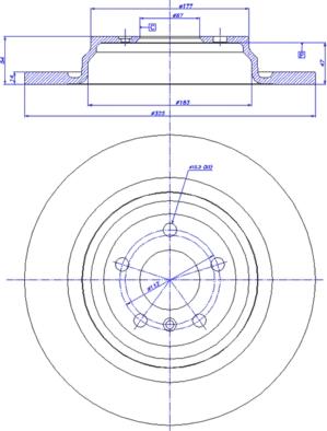 BOSCH 0 986 479 D10 - Гальмівний диск avtolavka.club