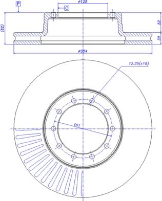 ACDelco AC3238D - Гальмівний диск avtolavka.club