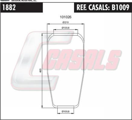 Casals B1009 - Кожух пневматичної ресори avtolavka.club