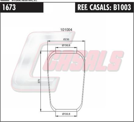 Casals B1003 - Кожух пневматичної ресори avtolavka.club