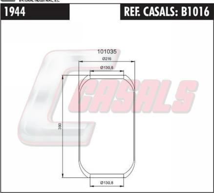 Casals B1016 - Кожух пневматичної ресори avtolavka.club