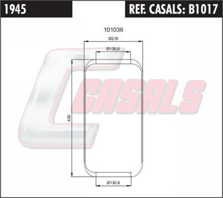 Casals B1017 - Кожух пневматичної ресори avtolavka.club