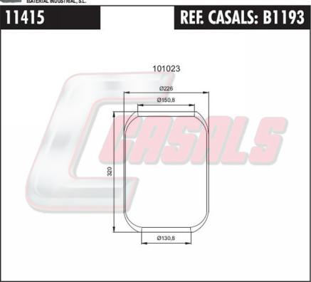 Casals B1193 - Кожух пневматичної ресори avtolavka.club