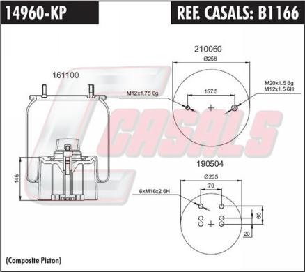 Casals B1166 - Кожух пневматичної ресори avtolavka.club