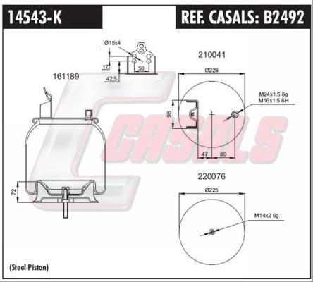 Casals B2492 - Кожух пневматичної ресори avtolavka.club