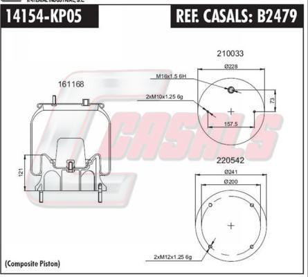 Casals B2479 - Кожух пневматичної ресори avtolavka.club