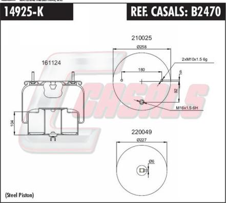 Casals B2470 - Кожух пневматичної ресори avtolavka.club