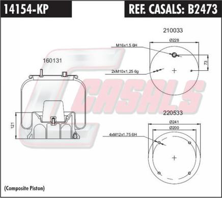 Casals B2473 - Кожух пневматичної ресори avtolavka.club