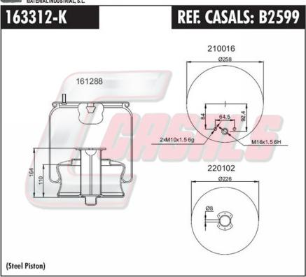 Casals B2599 - Кожух пневматичної ресори avtolavka.club