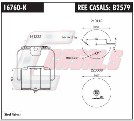 Casals B2579 - Кожух пневматичної ресори avtolavka.club