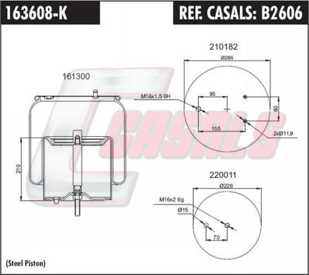 Casals B2606 - Кожух пневматичної ресори avtolavka.club