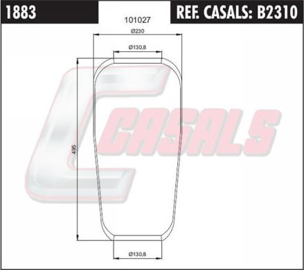 Casals B2310 - Кожух пневматичної ресори avtolavka.club