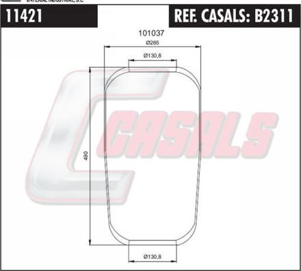 Casals B2311 - Кожух пневматичної ресори avtolavka.club