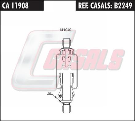 Casals B2249 - Гаситель, кріплення кабіни avtolavka.club